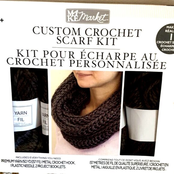 Crochet Kit Custom Scarf Kit By Make Market Sealed Everything You Need To Make - Picture 1 of 4